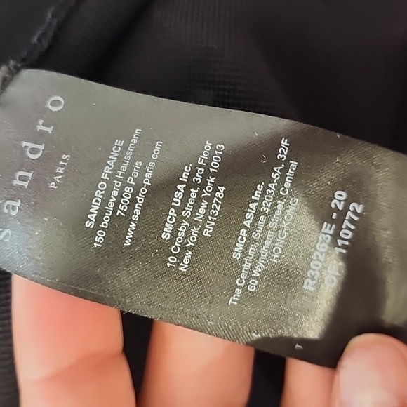 Sandro Paris Spaguetti Strap Midi Dress with Silver Buttons size 34 - Picture 5 of 6